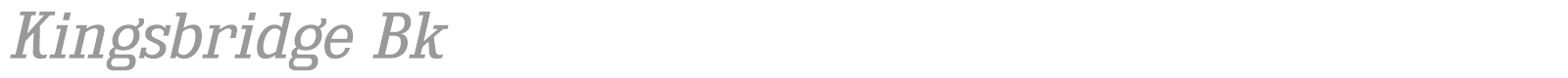 Kingsbridge font preview